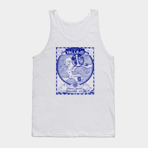 1939 Visit Vallejo California Tank Top by historicimage